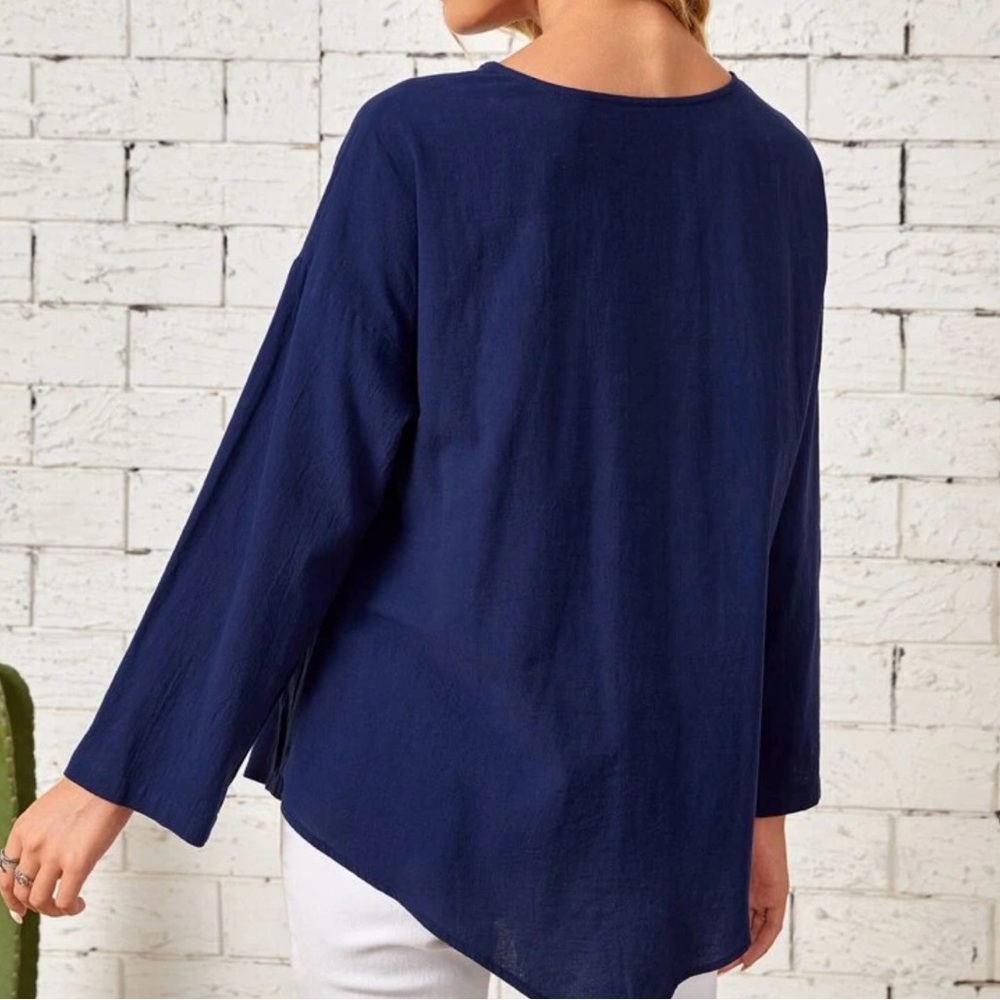 Navy Blue Women's Top - Picture 8 of 12